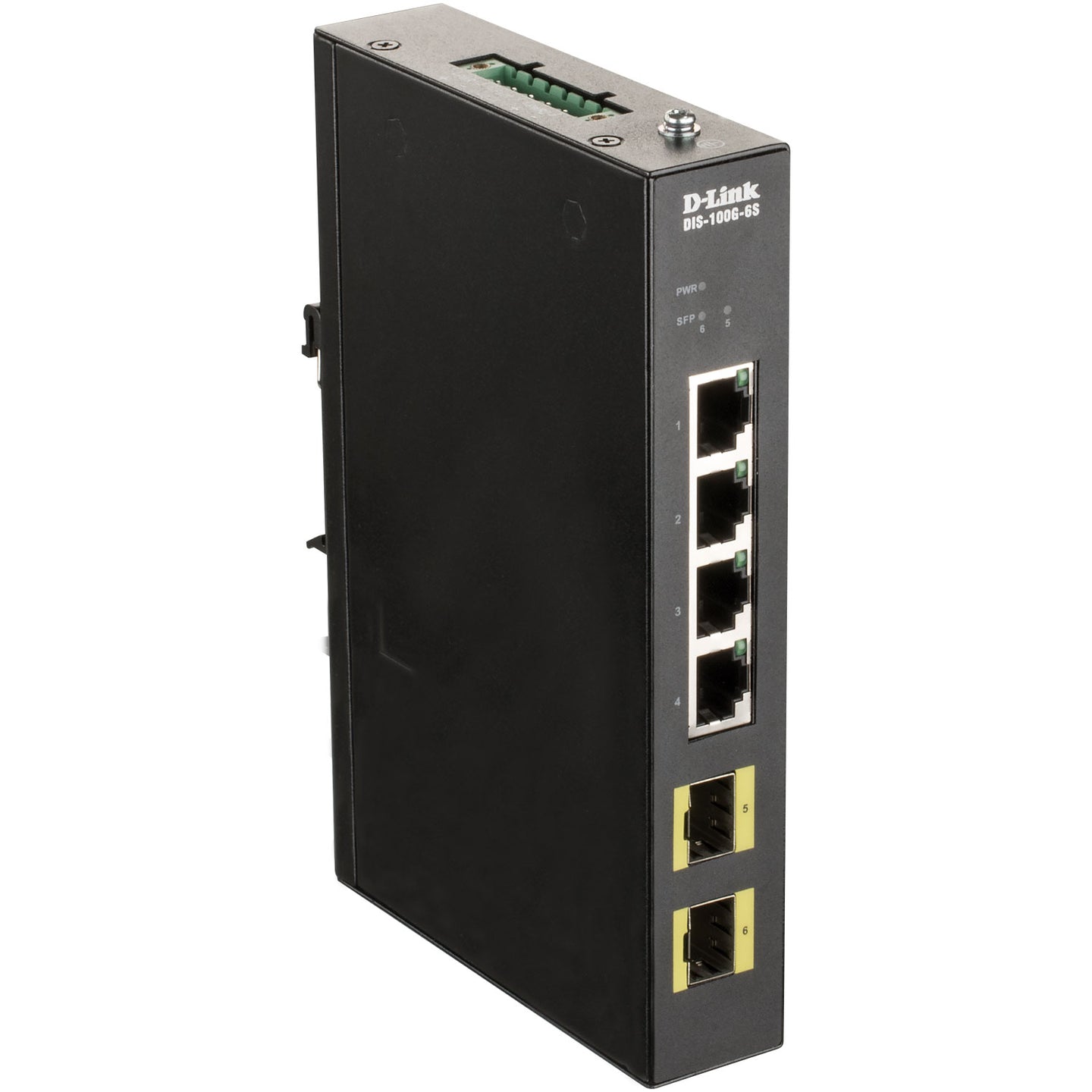 D-Link DIS-100G-6S 4-port Gigabit Industriell Switch med 2 x 100/1000M SFP