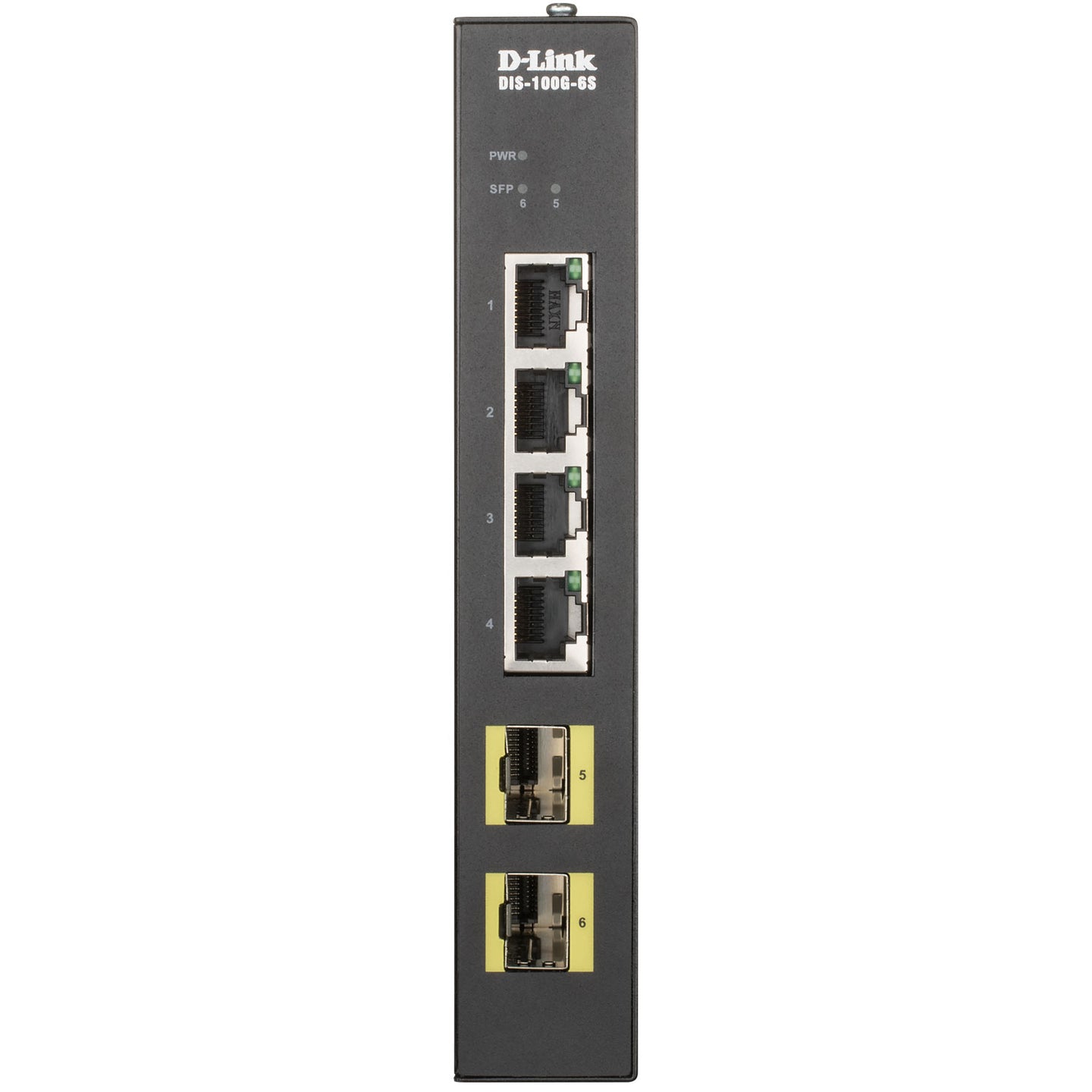 D-Link DIS-100G-6S 4-port Gigabit Industriell Switch med 2 x 100/1000M SFP