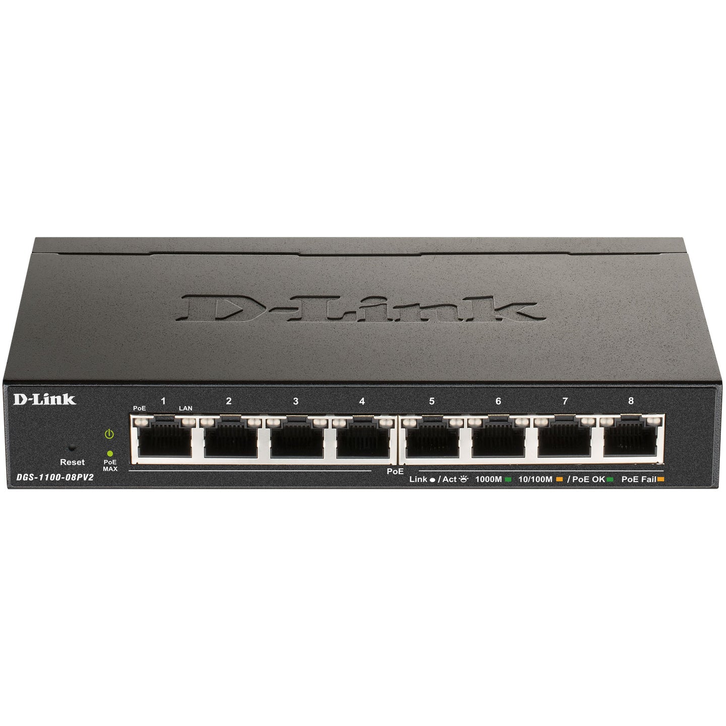 D-Link DGS-1100-08PV2 8-Port PoE Administrerbar Gigabitswitch