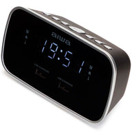 AIWA Klockradio Två alarm USB ladd-uttag Svart