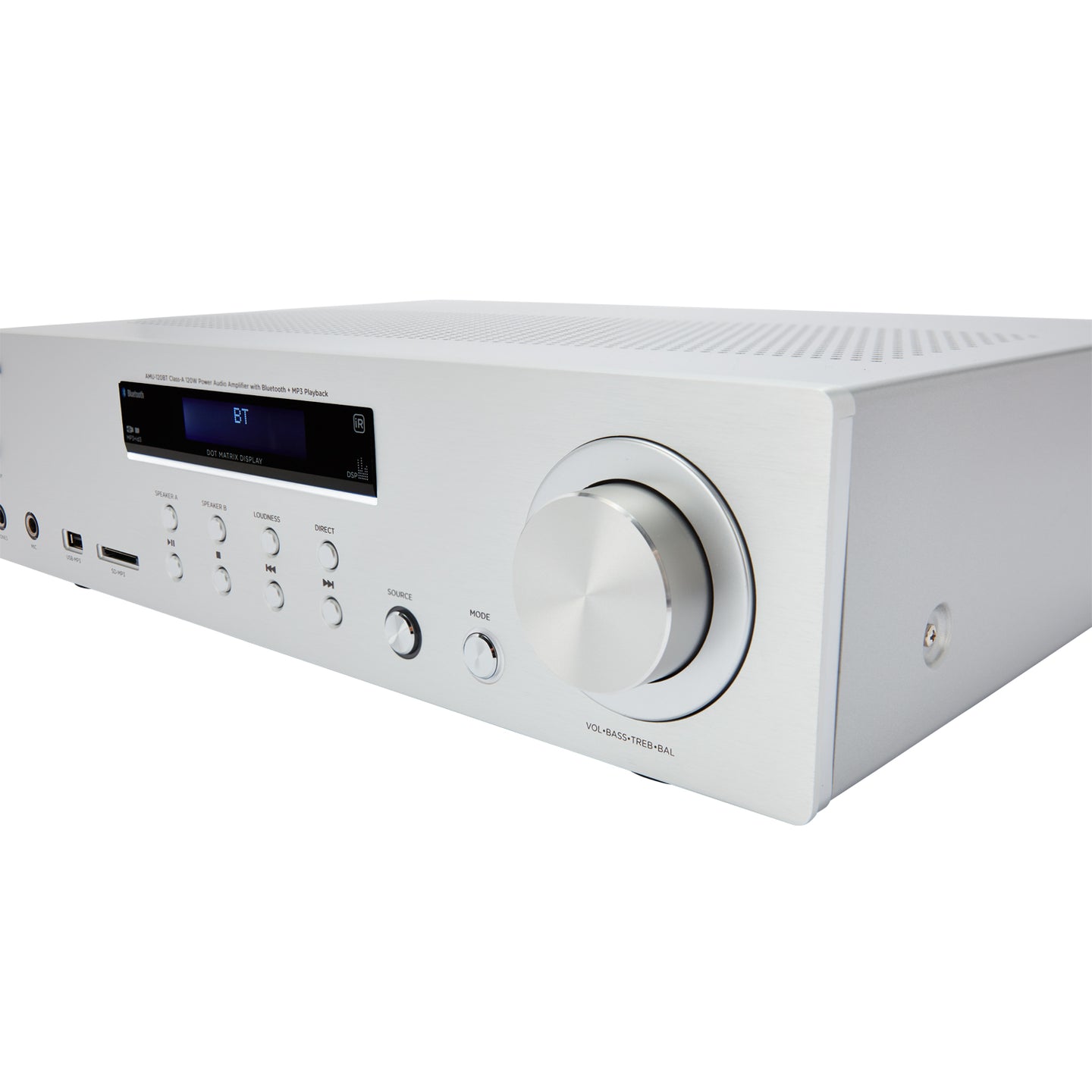 AIWA Förstärkare med Bluetooth 2 x 60 Watt RMS Silver