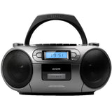 AIWA Boombox CD Radio Kassett USB Bluetooth BBTC-550MB Mörkgrå