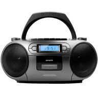 AIWA Boombox CD Radio Kassett USB Bluetooth BBTC-550MB Mörkgrå