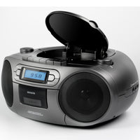 AIWA Boombox CD Radio Kassett USB Bluetooth BBTC-550MB Mörkgrå