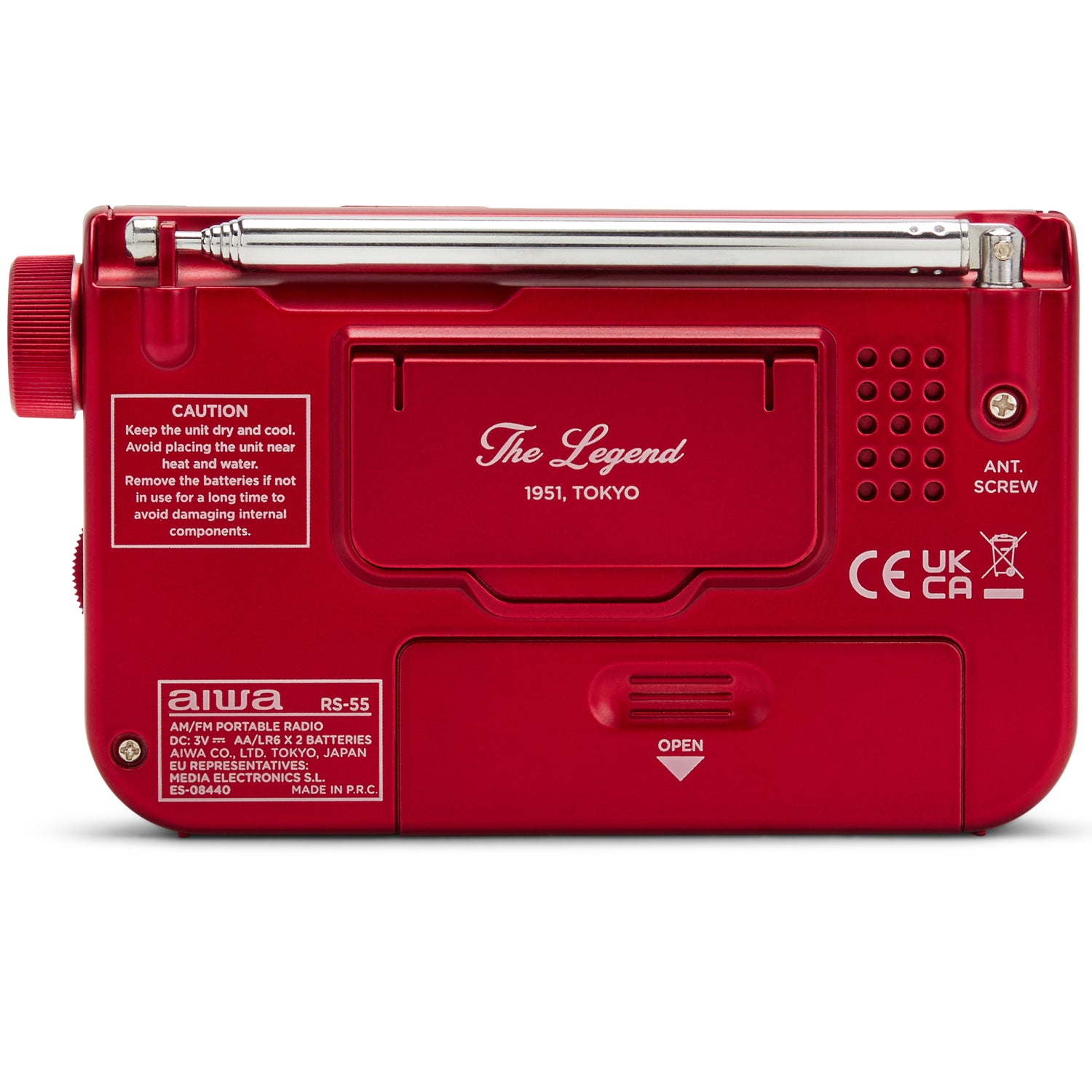 AIWA Radio FM AM Fick-format RS-55/RD Röd