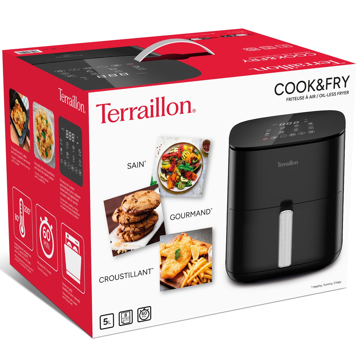 Terraillon Airfryer Cook & Fry 5L 1500W