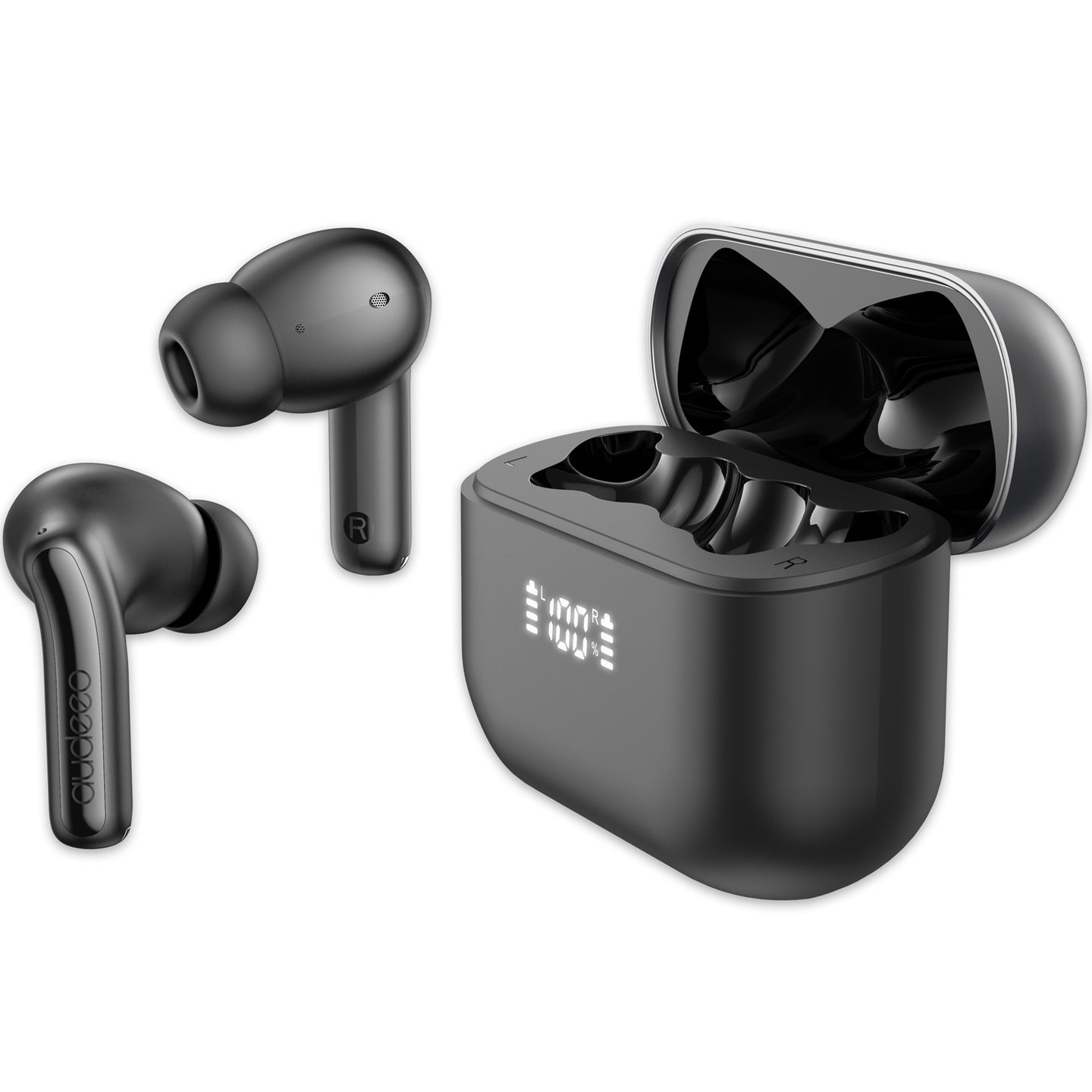Audeeo Hörlurar In-Ear TWS ANC ENC LED Novatune Svart