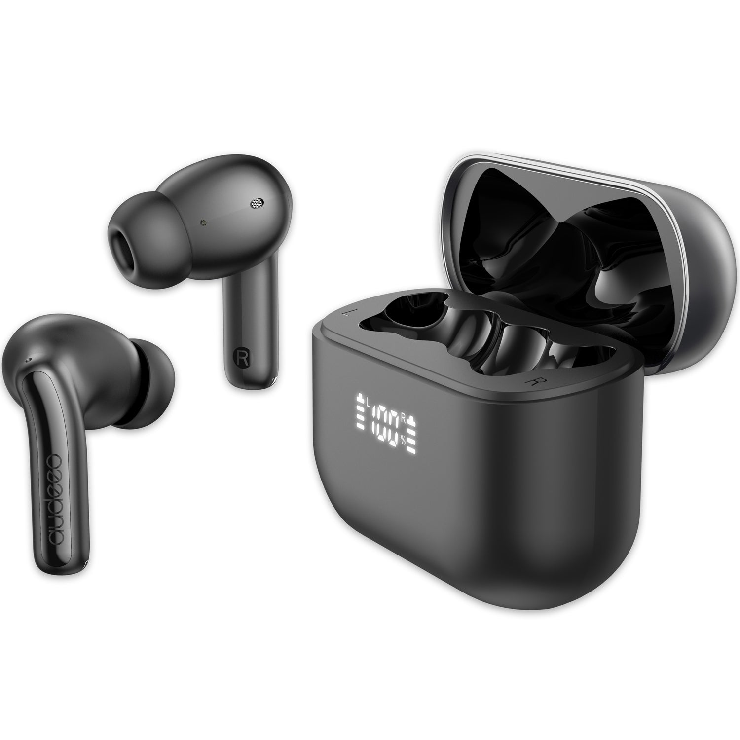 Audeeo Hörlurar In-Ear TWS ANC ENC LED Novatune Svart