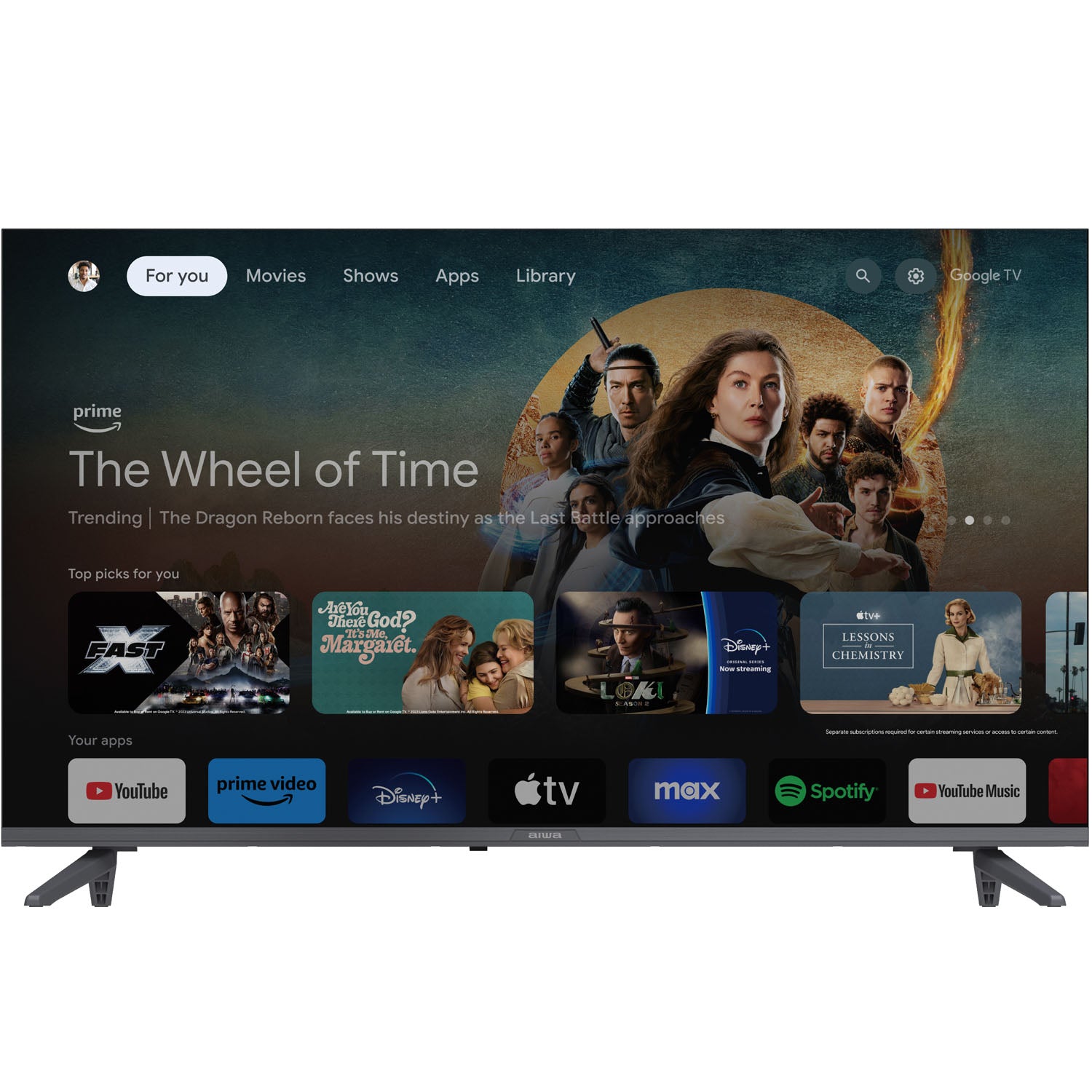 AIWA TV 40" 2K LED Google TV 40GO50804FHD Svart