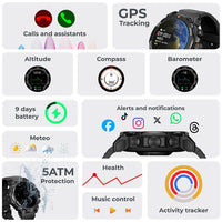 KSIX Smartklocka Explorer GPS - Svart