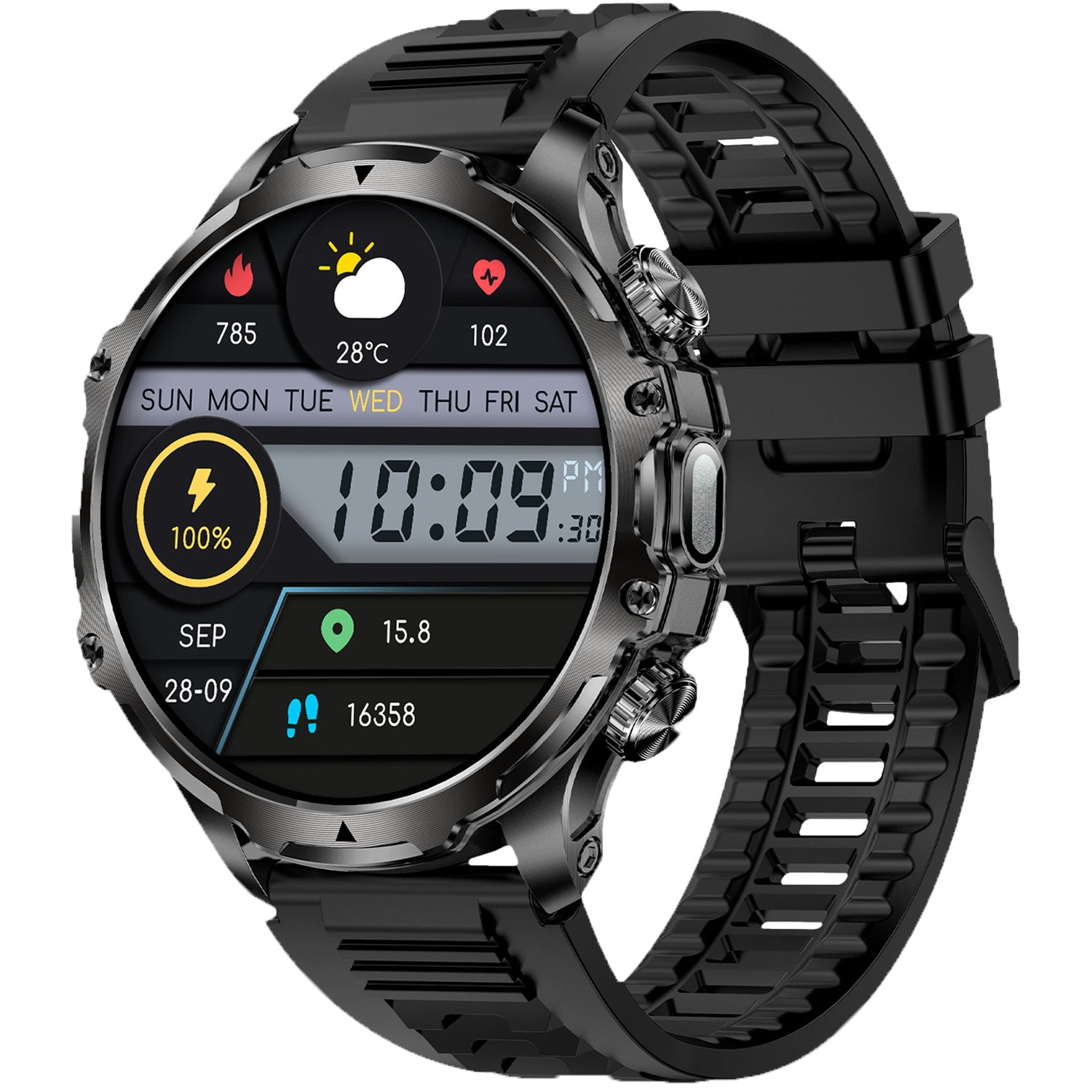 KSIX Smartklocka Venture - Svart