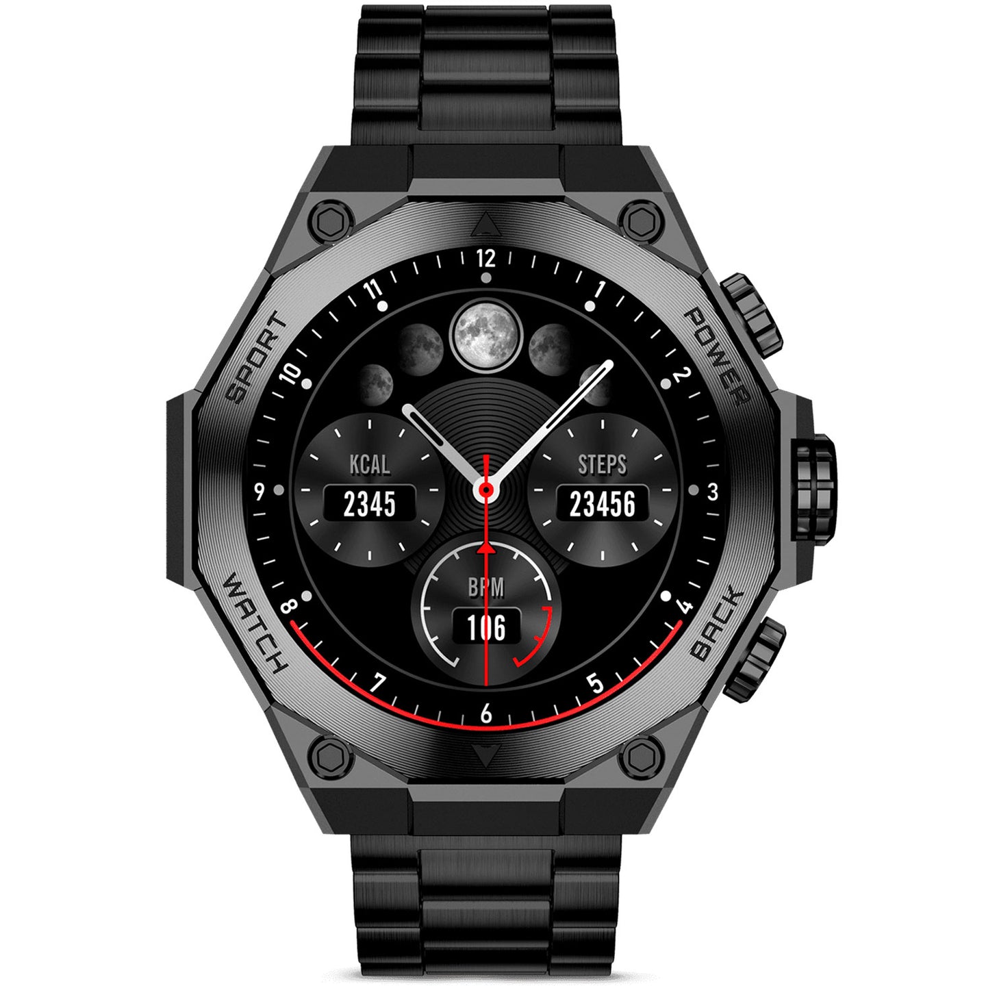 KSIX Smartklocka Titanium - Svart