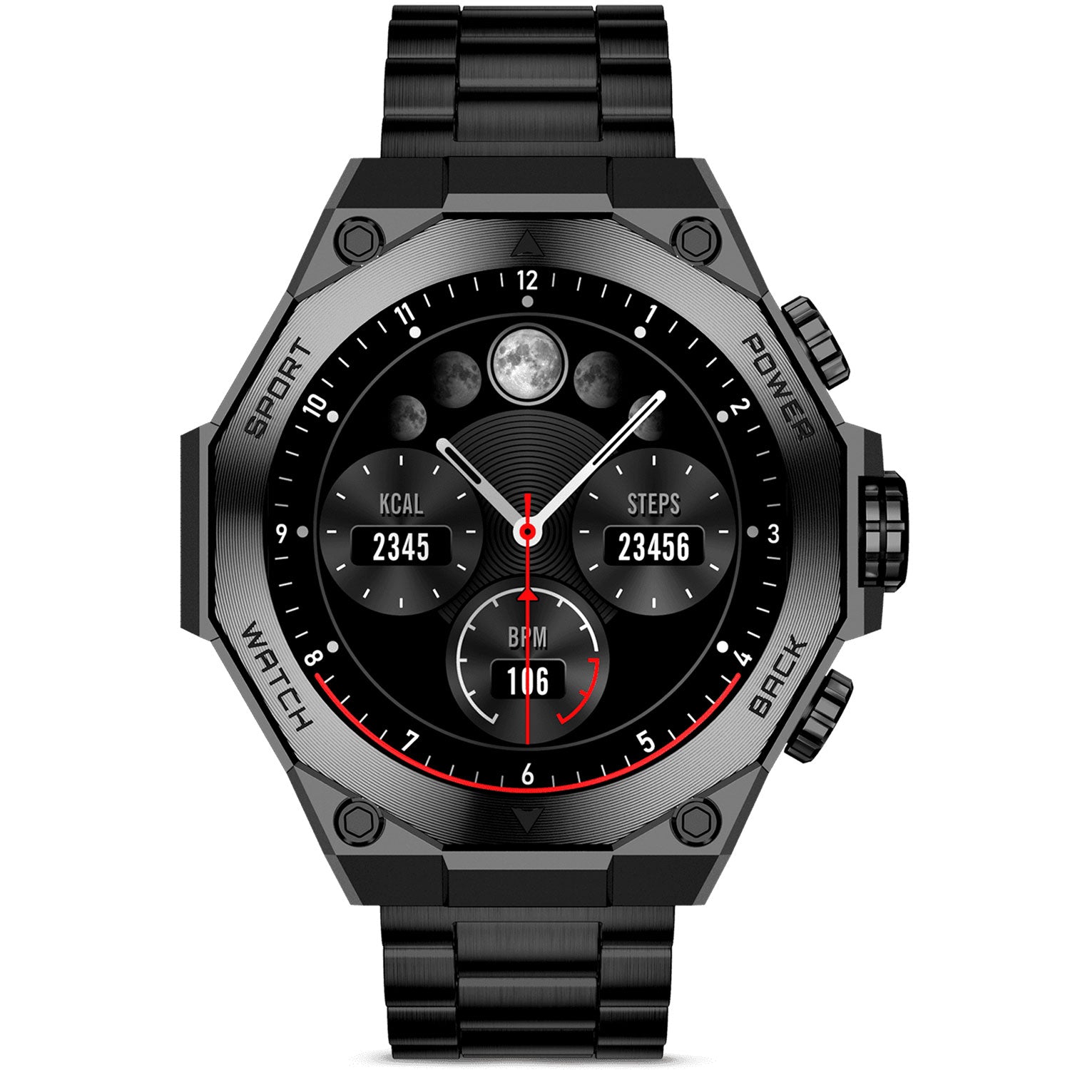 KSIX Smartklocka Titanium - Svart