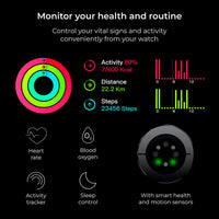 KSIX Smartklocka Titanium - Svart