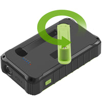 Denver PowerBank 10.000 mAh Solcell Vev Svart/Grön