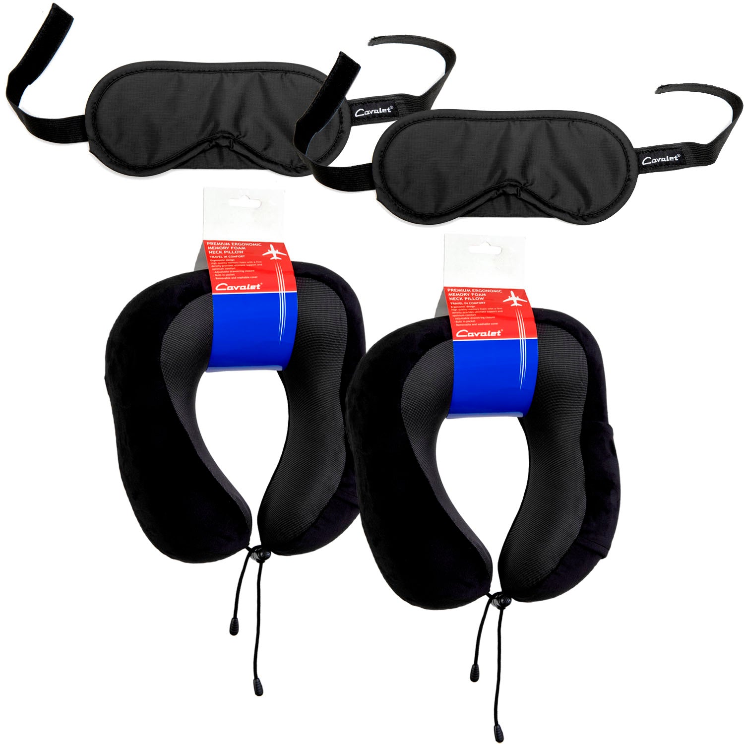 Cavalet Resekit 4 (2st Nackkuddar, 2st Sovmaskar)