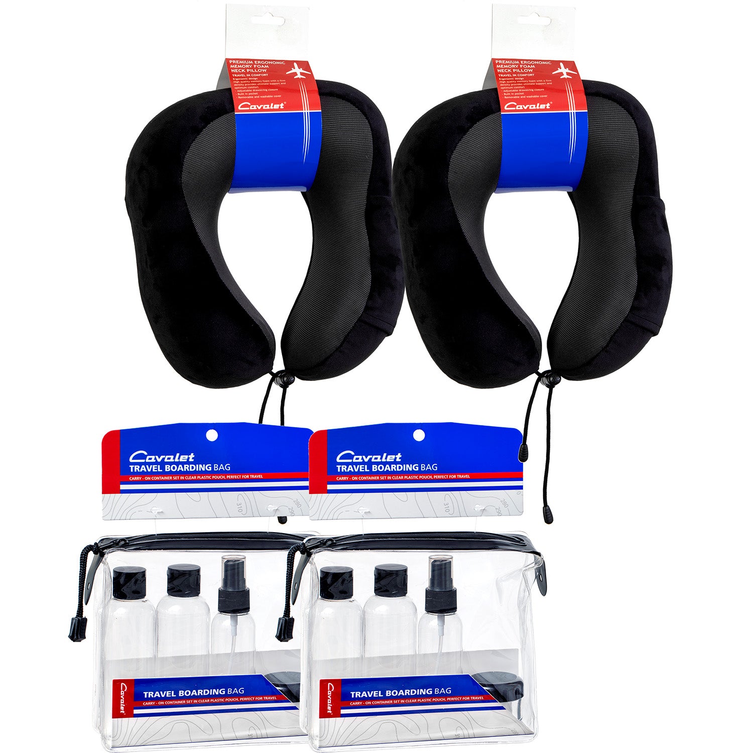 Cavalet Resekit 7 (2st Nackkuddar, 2set Reseflaskor)