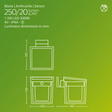 Philips Blaise Vägglampa Solcell LED 250/20lm Svart