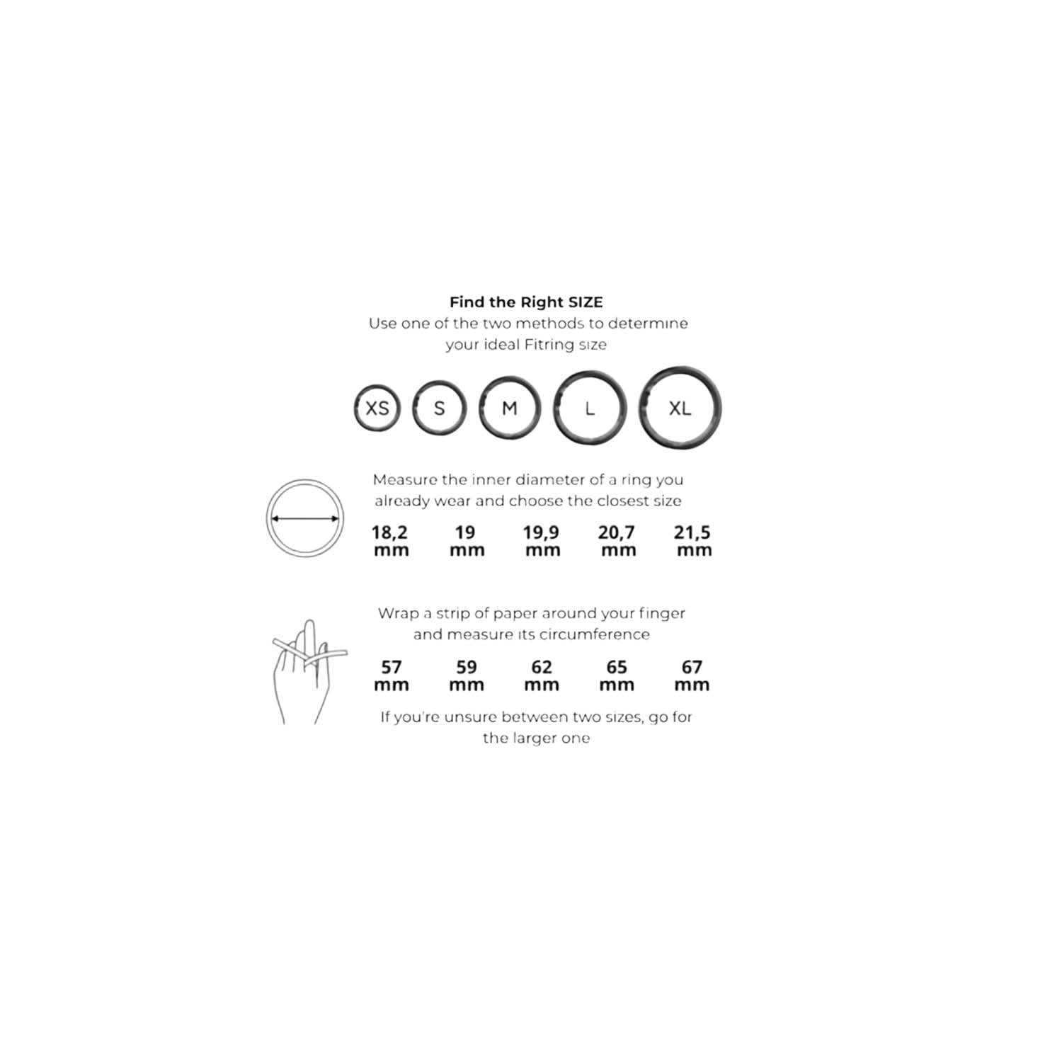 Fitpaddy Fitring Smart Ring med Display M