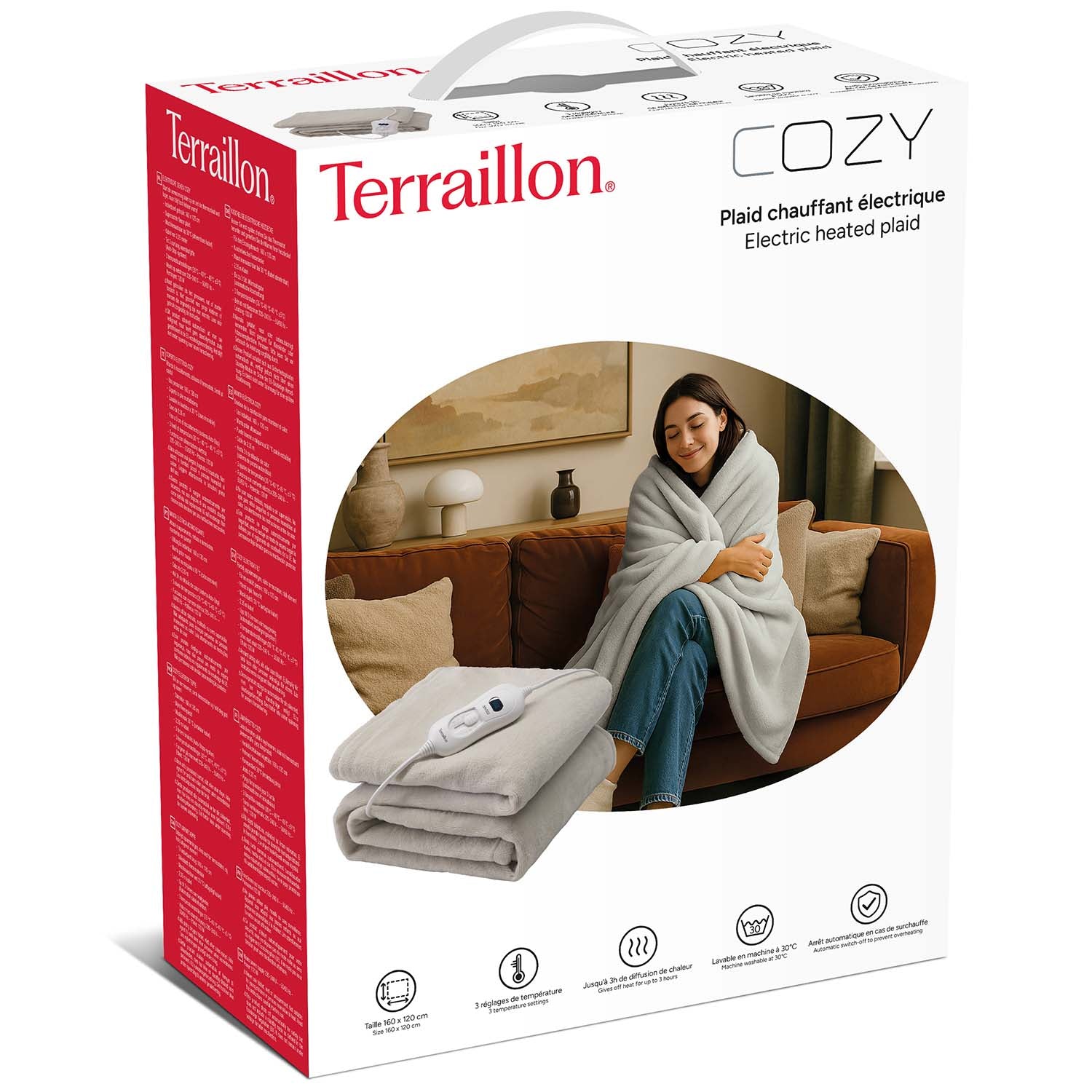 Terraillon Värmefilt Cozy 160x120cm Light Grey