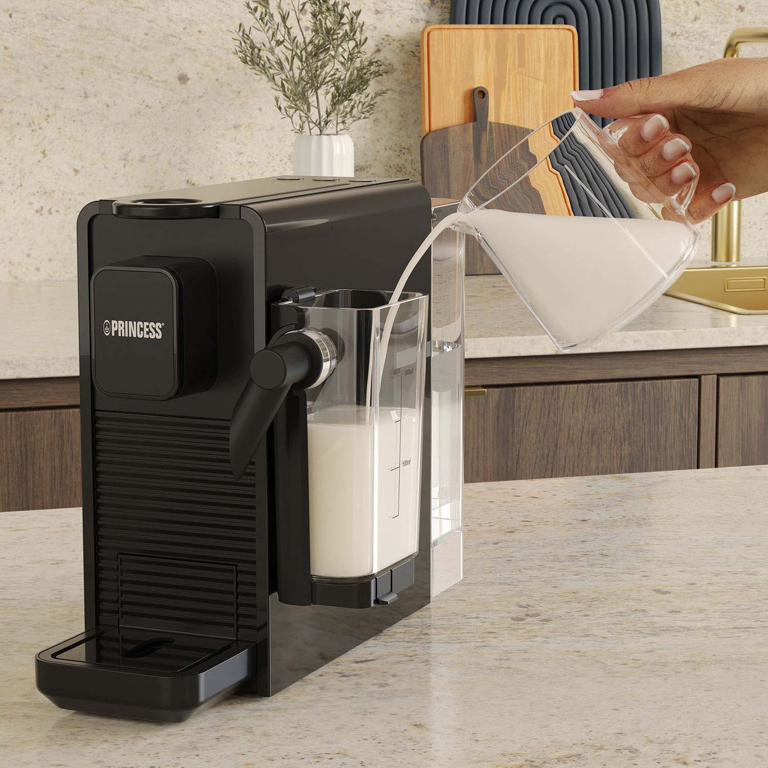 Princess Kapselmaskin Latte Pro 20bar "Nespresso" kompatibel - 249455