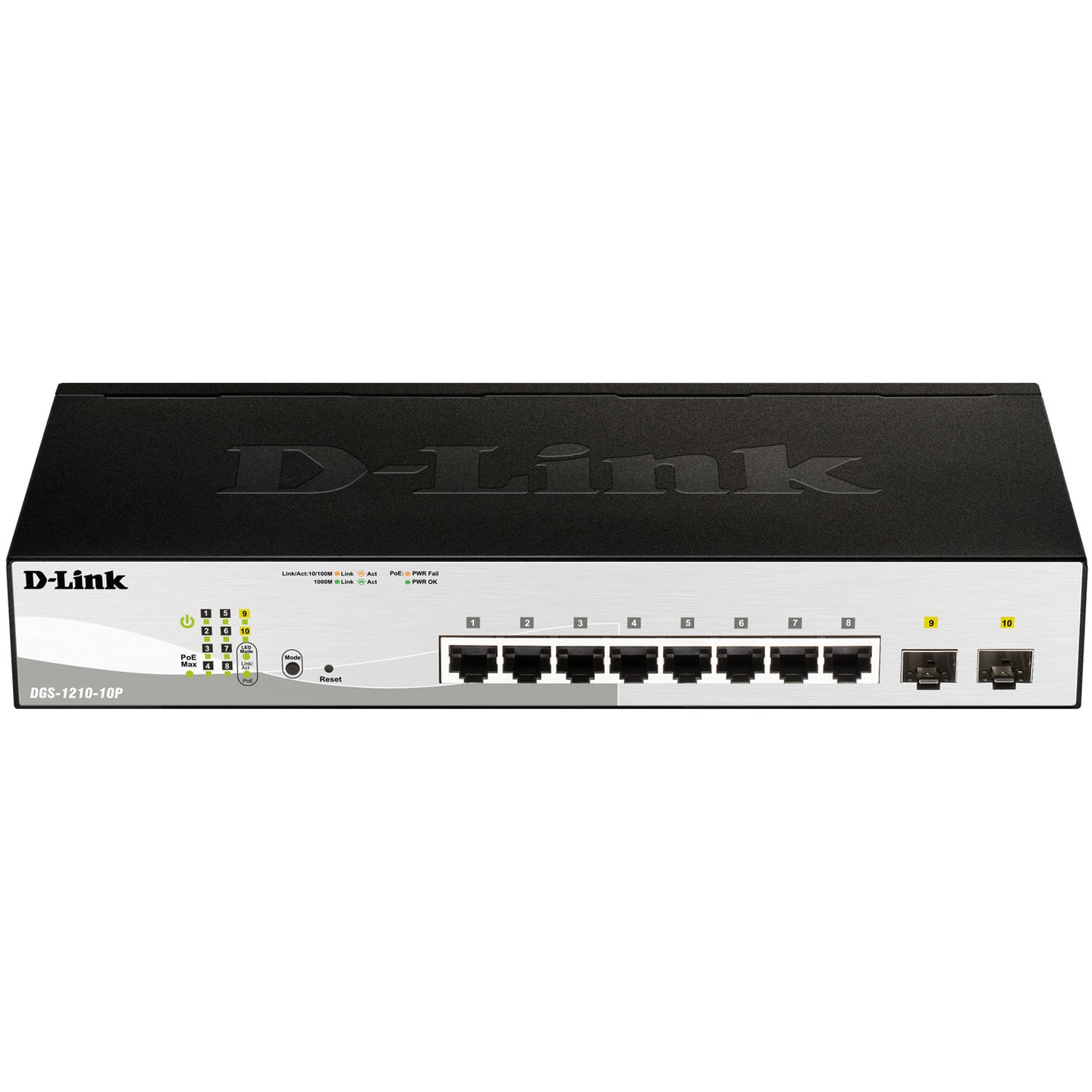 D-Link DGS-1210-10P 10-Port Gigabit PoE Smart+ Managerad Switch