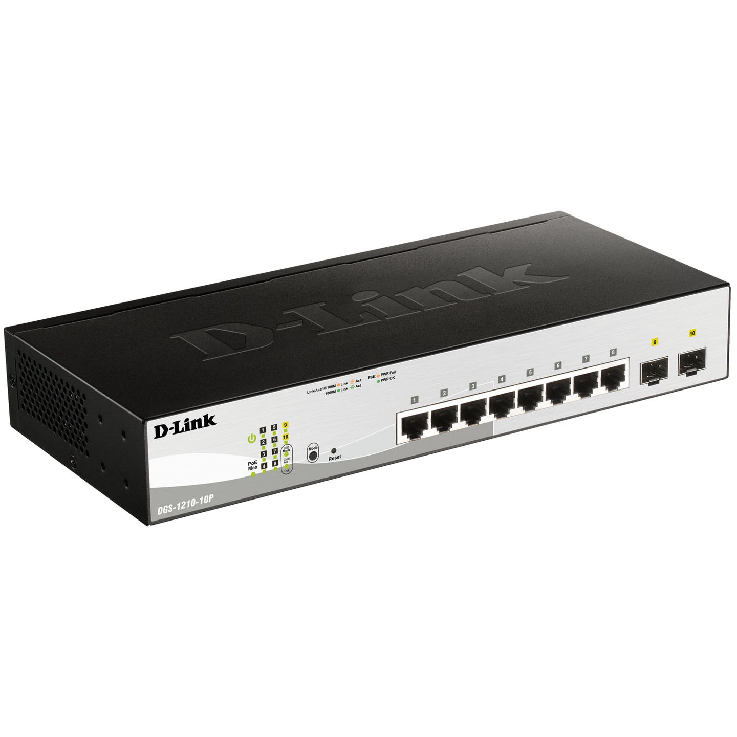 D-Link DGS-1210-10P 10-Port Gigabit PoE Smart+ Managerad Switch
