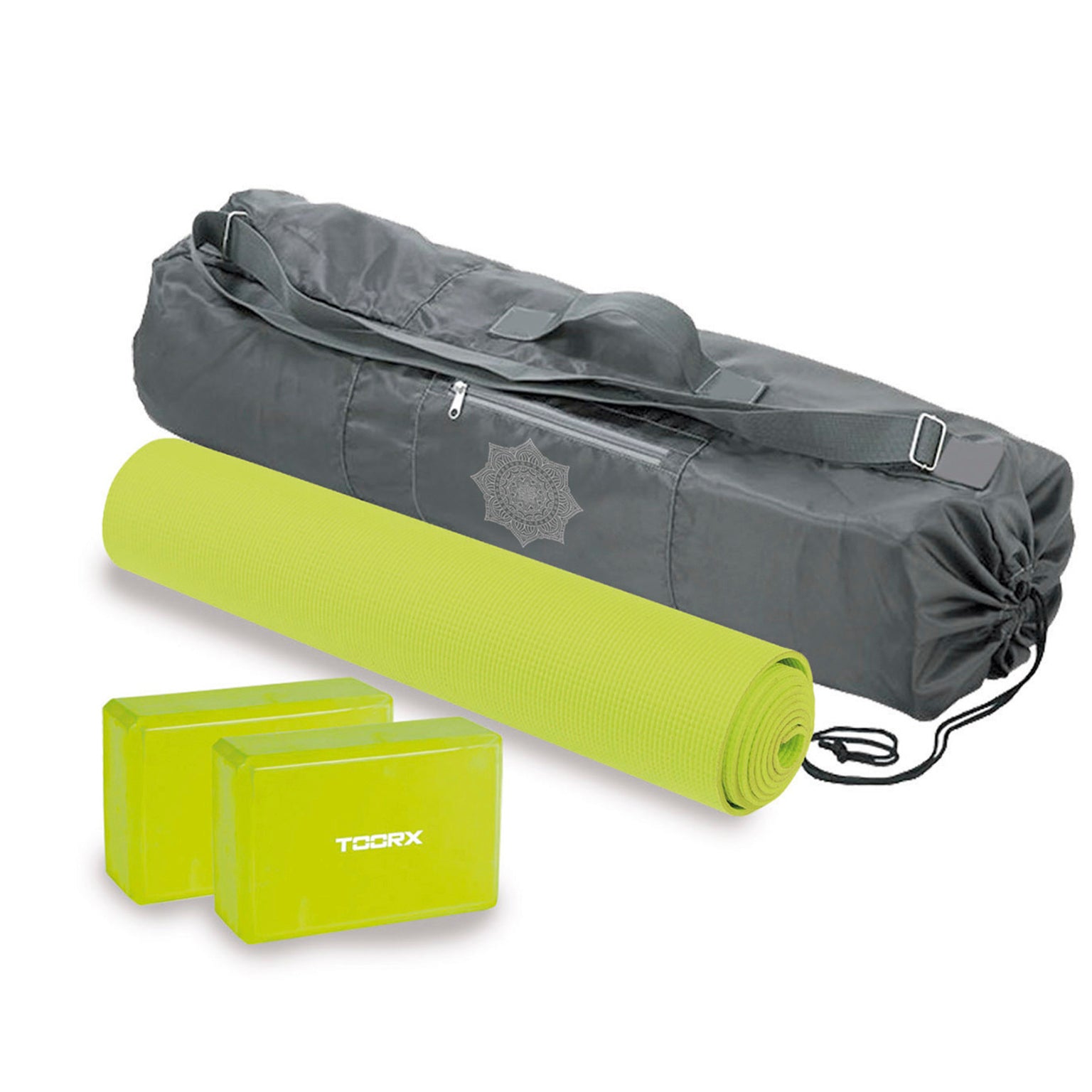 Toorx Yoga Set Mat-plus2 bricks-plusbag