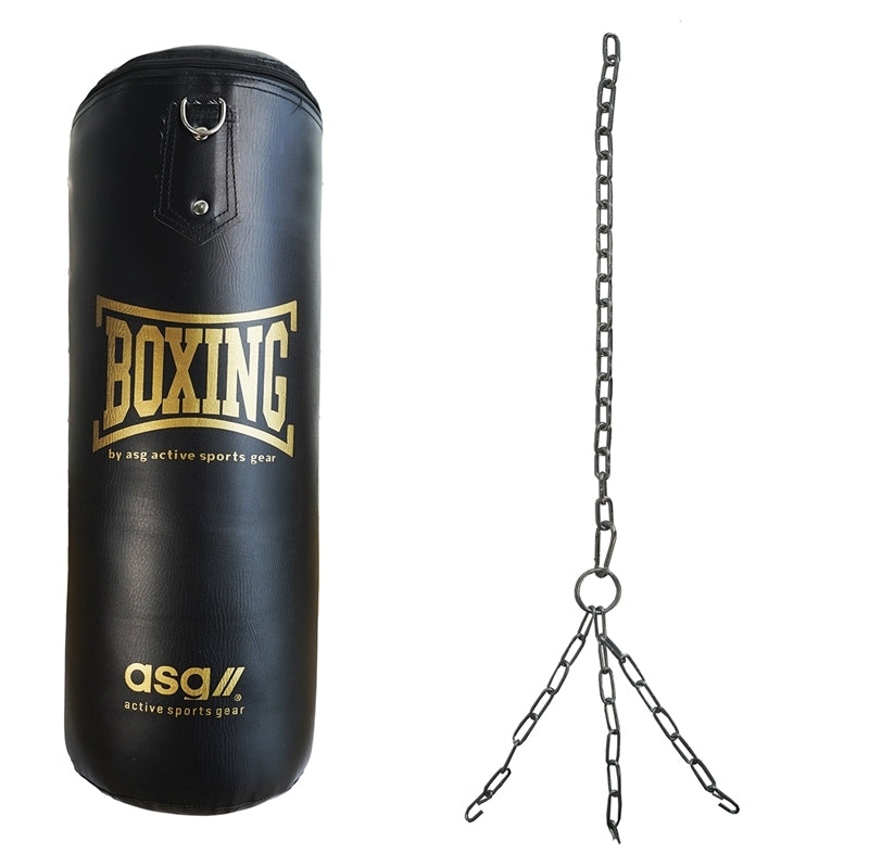 ASG Boxing Bag+Gloves, 80cm, 15kg Guld