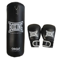 ASG Boxing Bag+Gloves, 80cm, 15kg Hvid