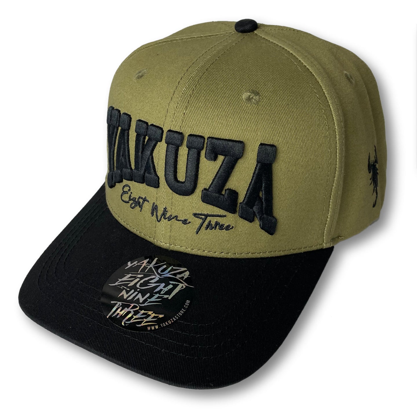 Yakuza College Script Snapback, olive