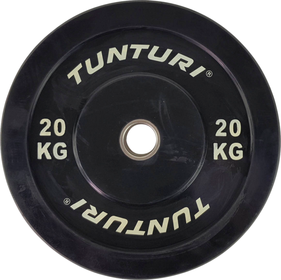 Tunturi Bumperplate 20kg – Viktskiva för Olympisk Skivstång (Ø50 mm)