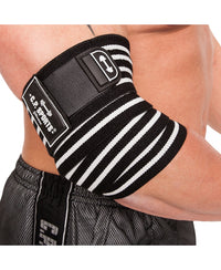 C.P Sports Elbow Wraps Pro 1,3 m, black/white