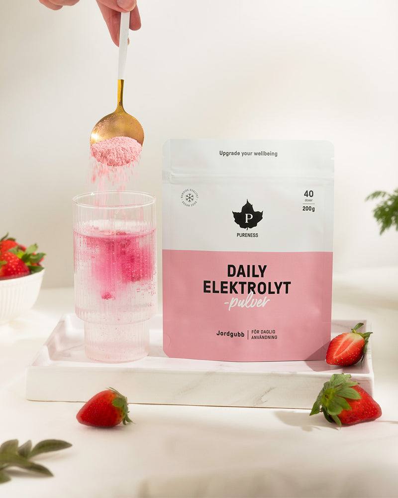 Pureness Daily Elektrolytpulver Jordgubb - 200 g - Den perfekta balansen