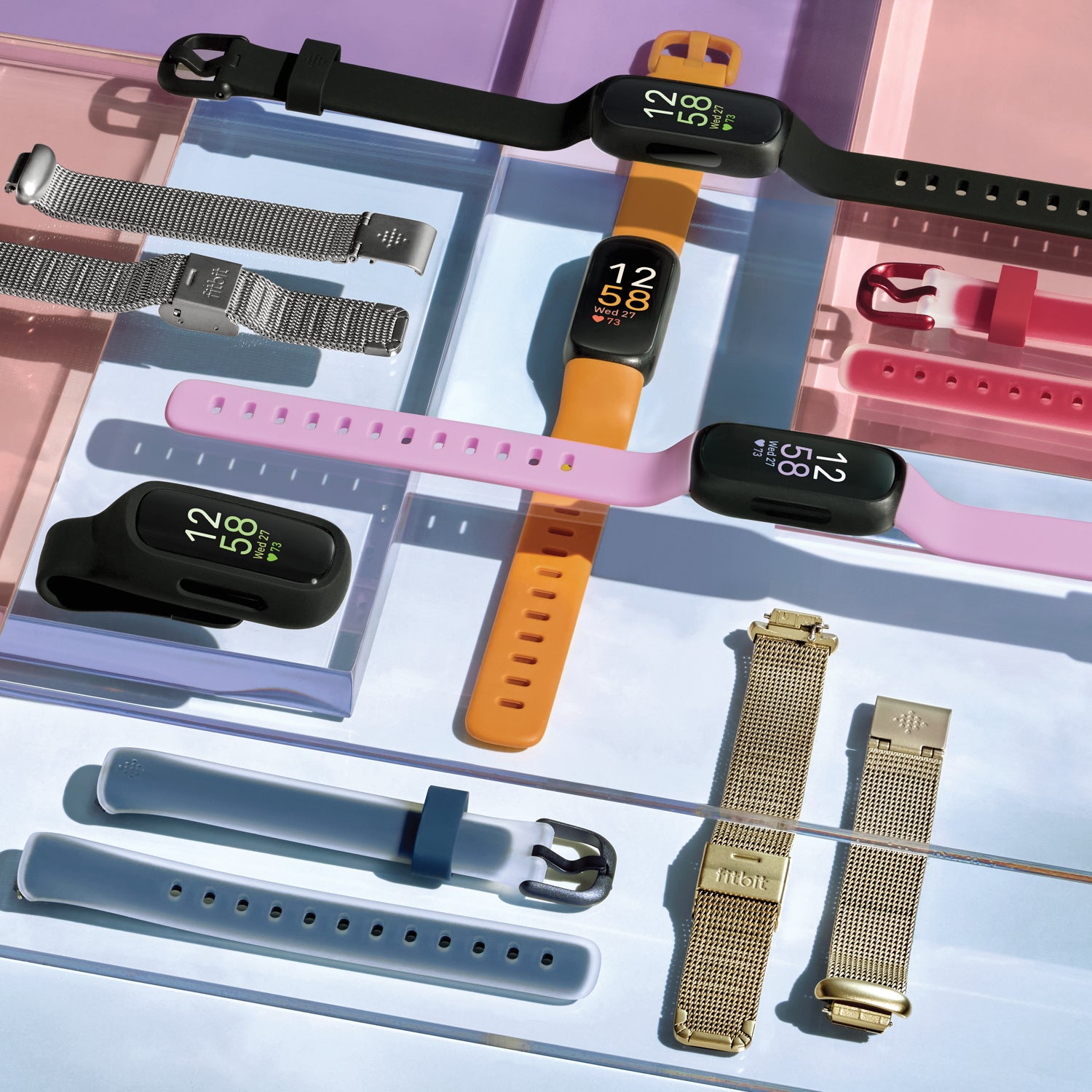 Fitbit Inspire 3, Black/Morning Glow