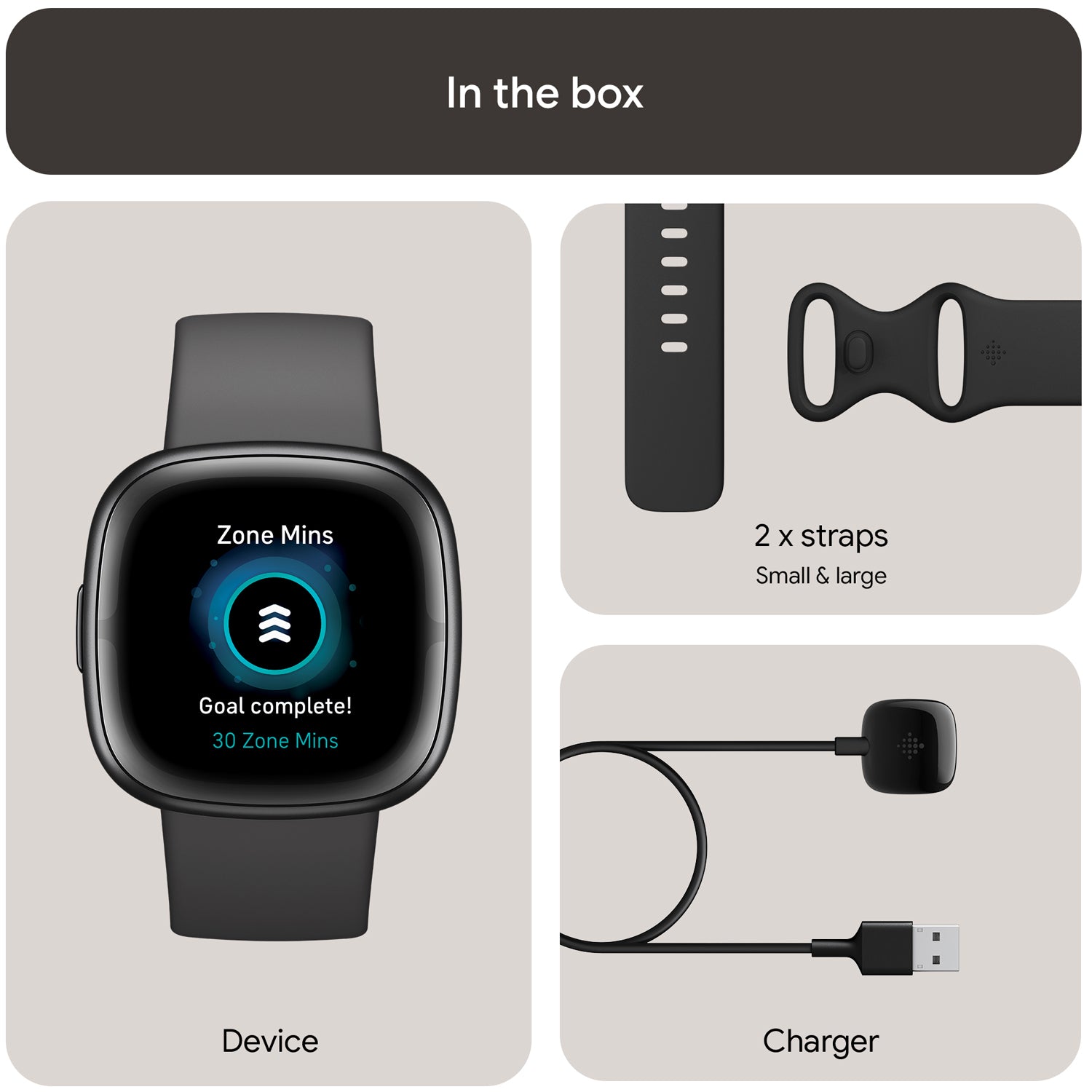 Fitbit Sense 2, Shadow Grey/Graphite