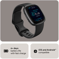 Fitbit Versa 4, Black/Graphite