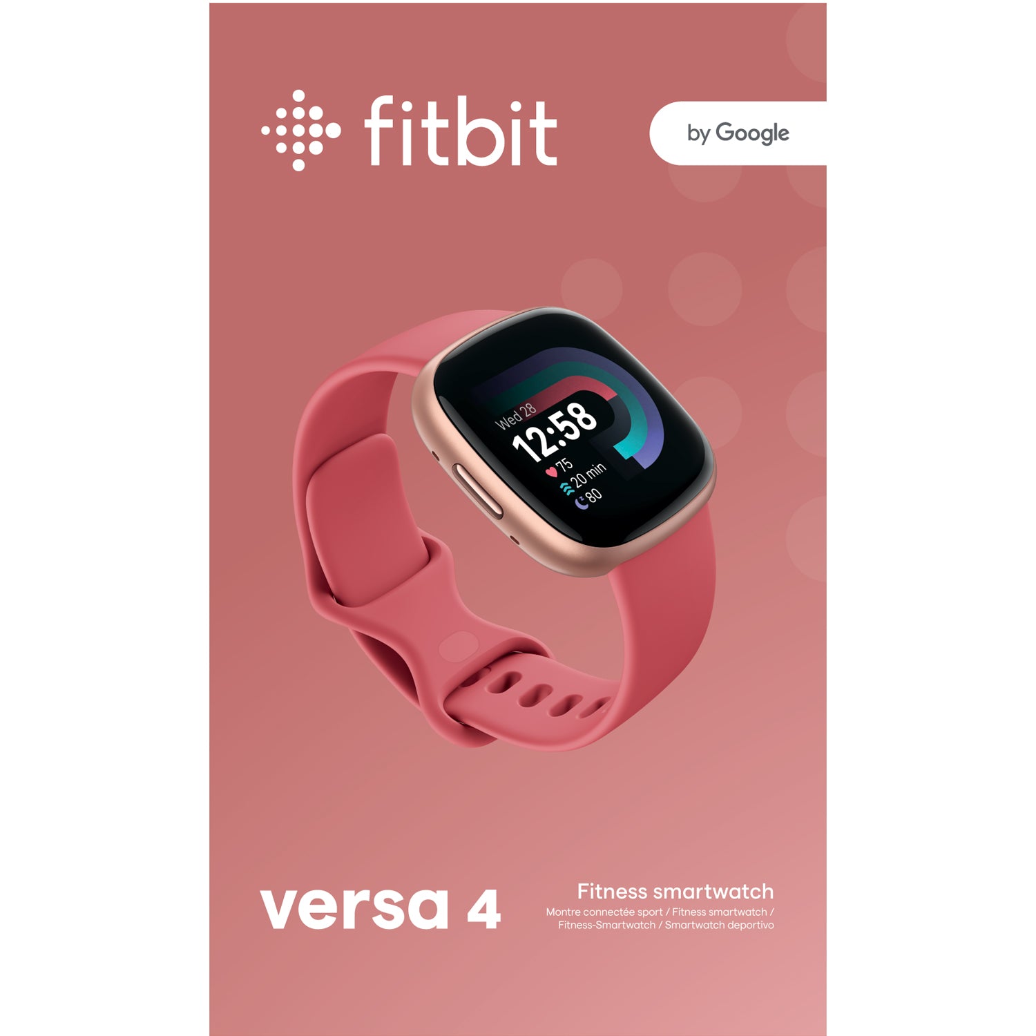 Fitbit Versa 4, Pink Sand/Copper Rose