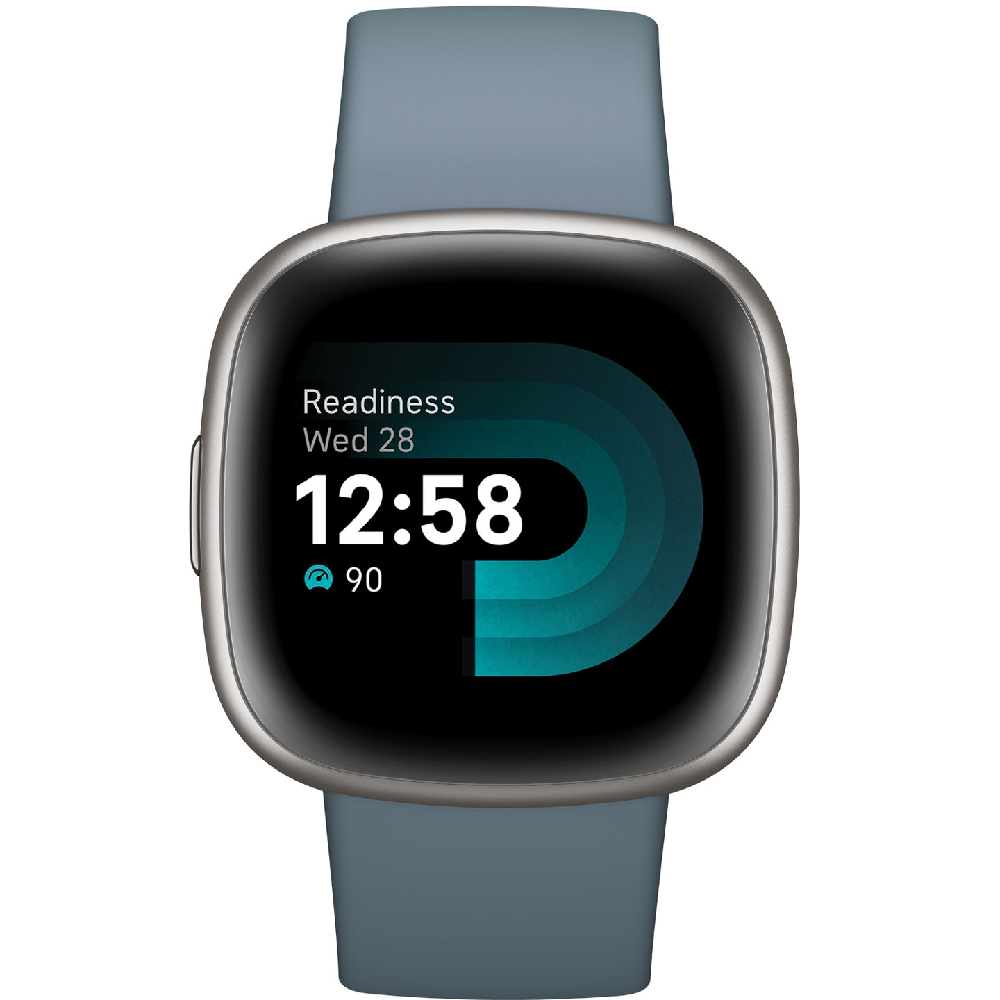 Fitbit Versa 4, Waterfall Blue/Platinum