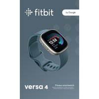 Fitbit Versa 4, Waterfall Blue/Platinum