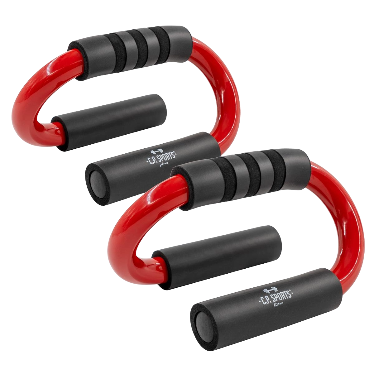 C.P. Sports Push Up Bars Premium (par), black/red
