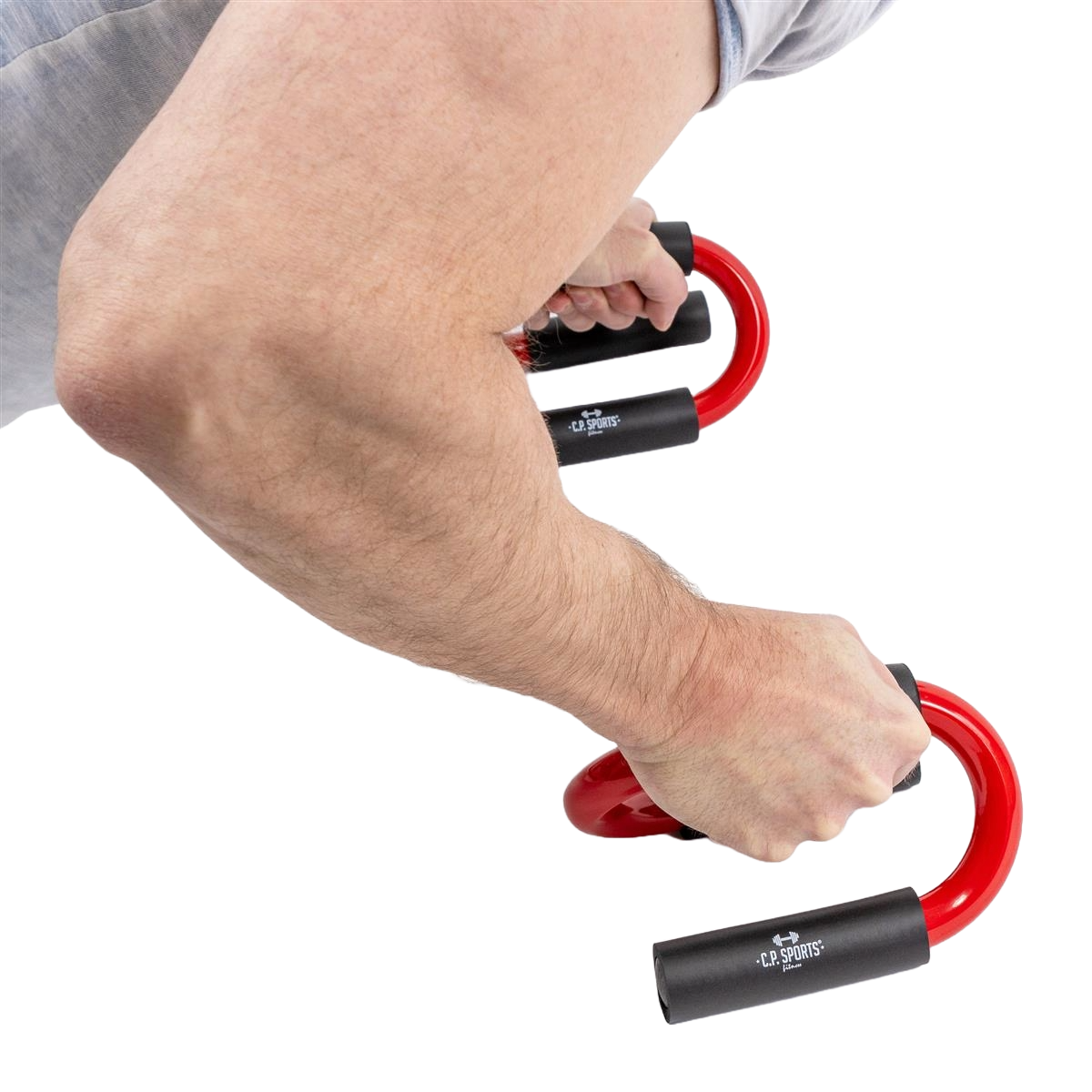 C.P. Sports Push Up Bars Premium (par), black/red