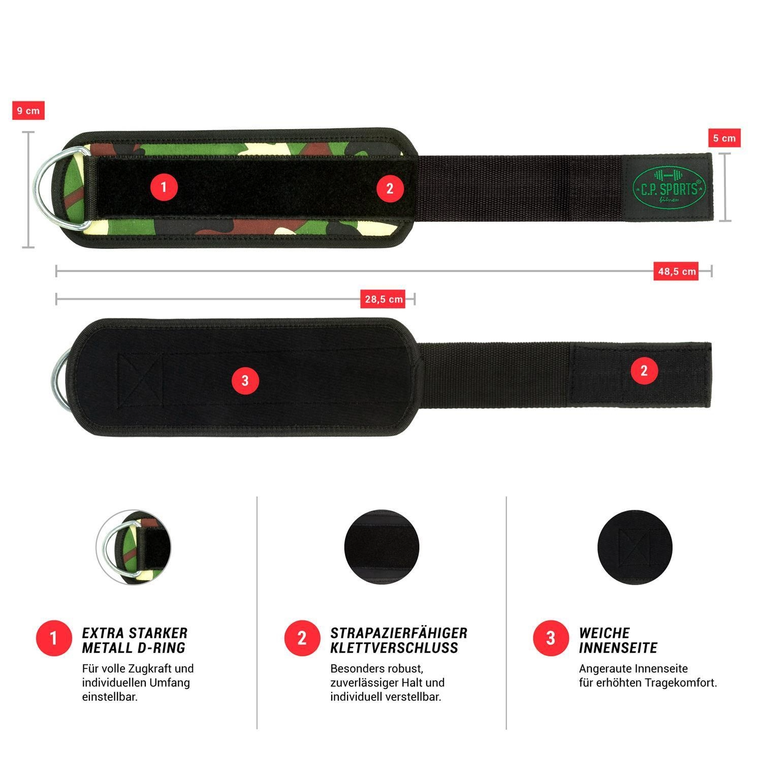 C.P. Sports Ankle Straps Premium (par), green camo