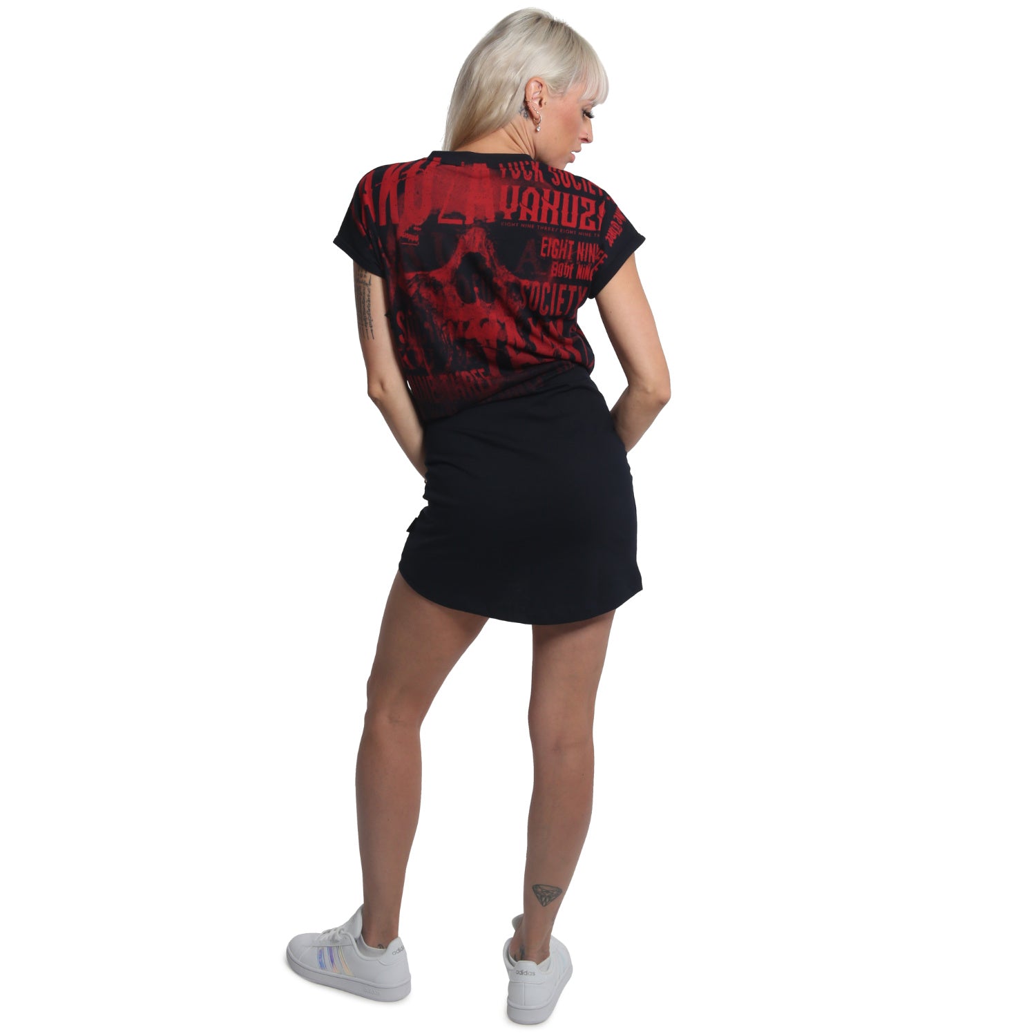 Yakuza Dark Skull T-Shirt Dress, parisian night