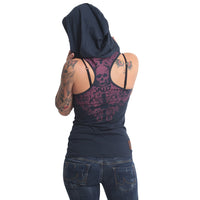 Yakuza Dark Tribe Hooded Tank, mood indigo