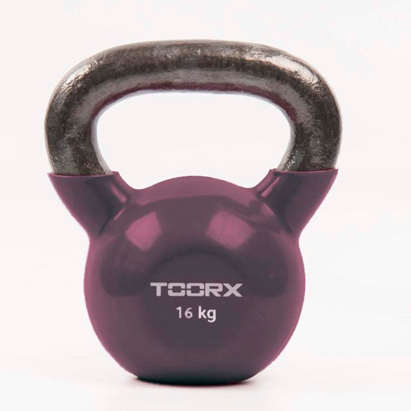 Toorx Iron/Vinyl Kettlebell 16 kg – Greppvänlig Allround-vikt för Funktionell Träning