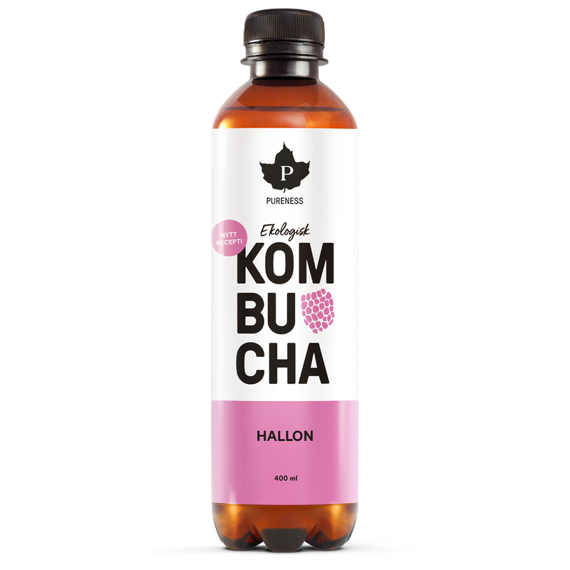 Pureness Ekologisk Kombucha Hallon - 400 ml