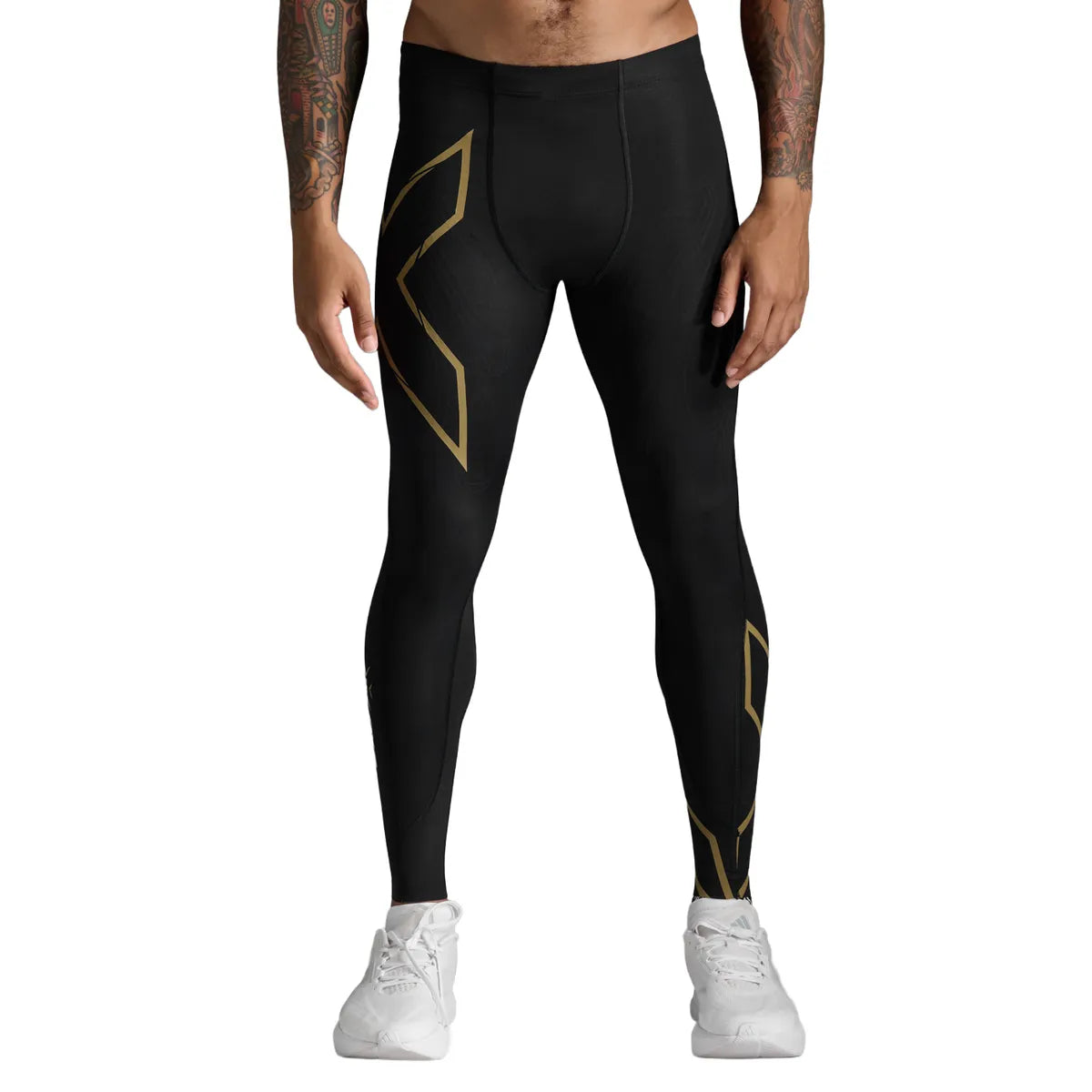 2XU LIGHT SPEED COMPRESSION TIGHTS Black/Gold Reflective