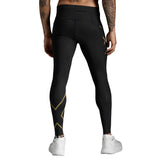2XU LIGHT SPEED COMPRESSION TIGHTS Black/Gold Reflective
