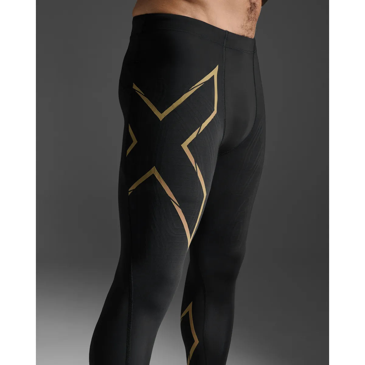 2XU LIGHT SPEED COMPRESSION TIGHTS Black/Gold Reflective